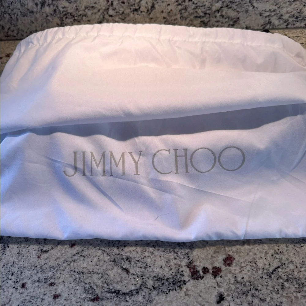 Jimmy Choo Black Hobo Bag with Gold Chain